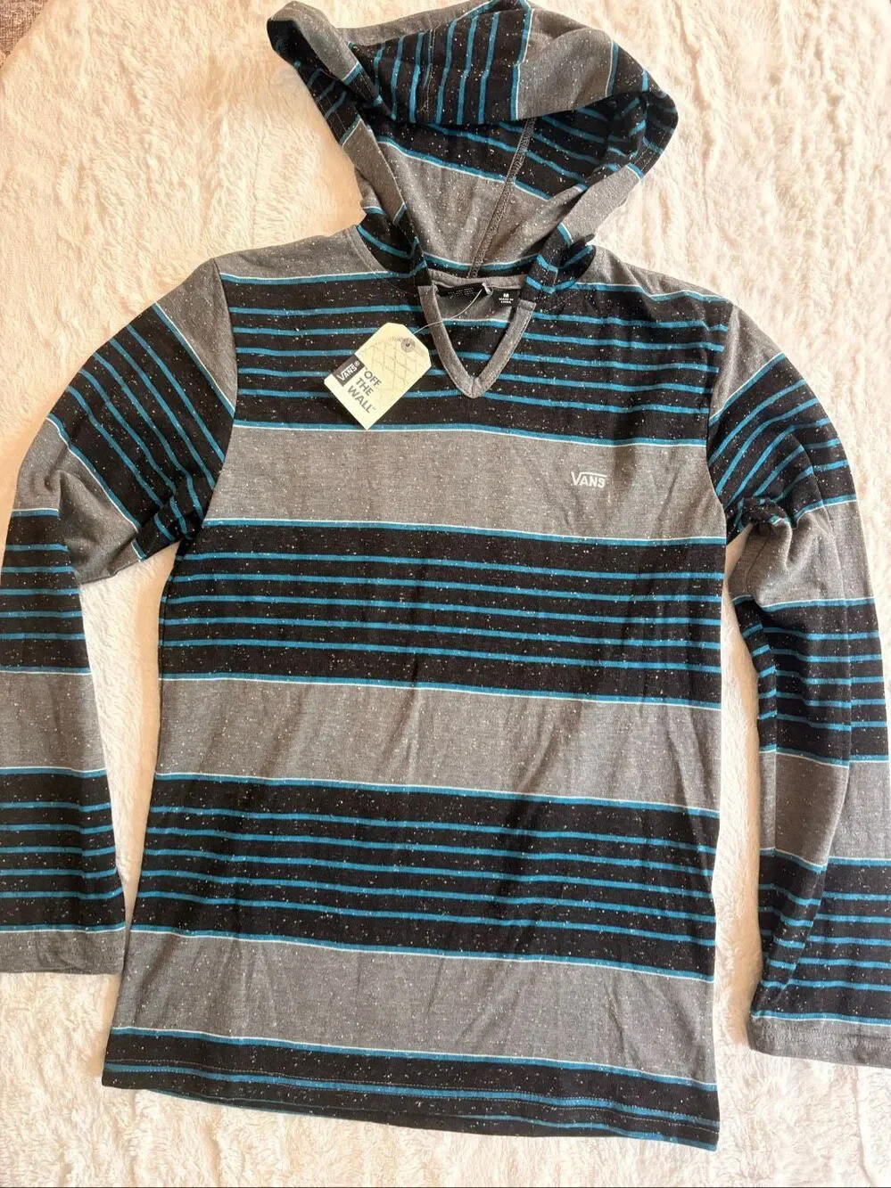 Vans kids hooded long sleeve shirt Size Medium